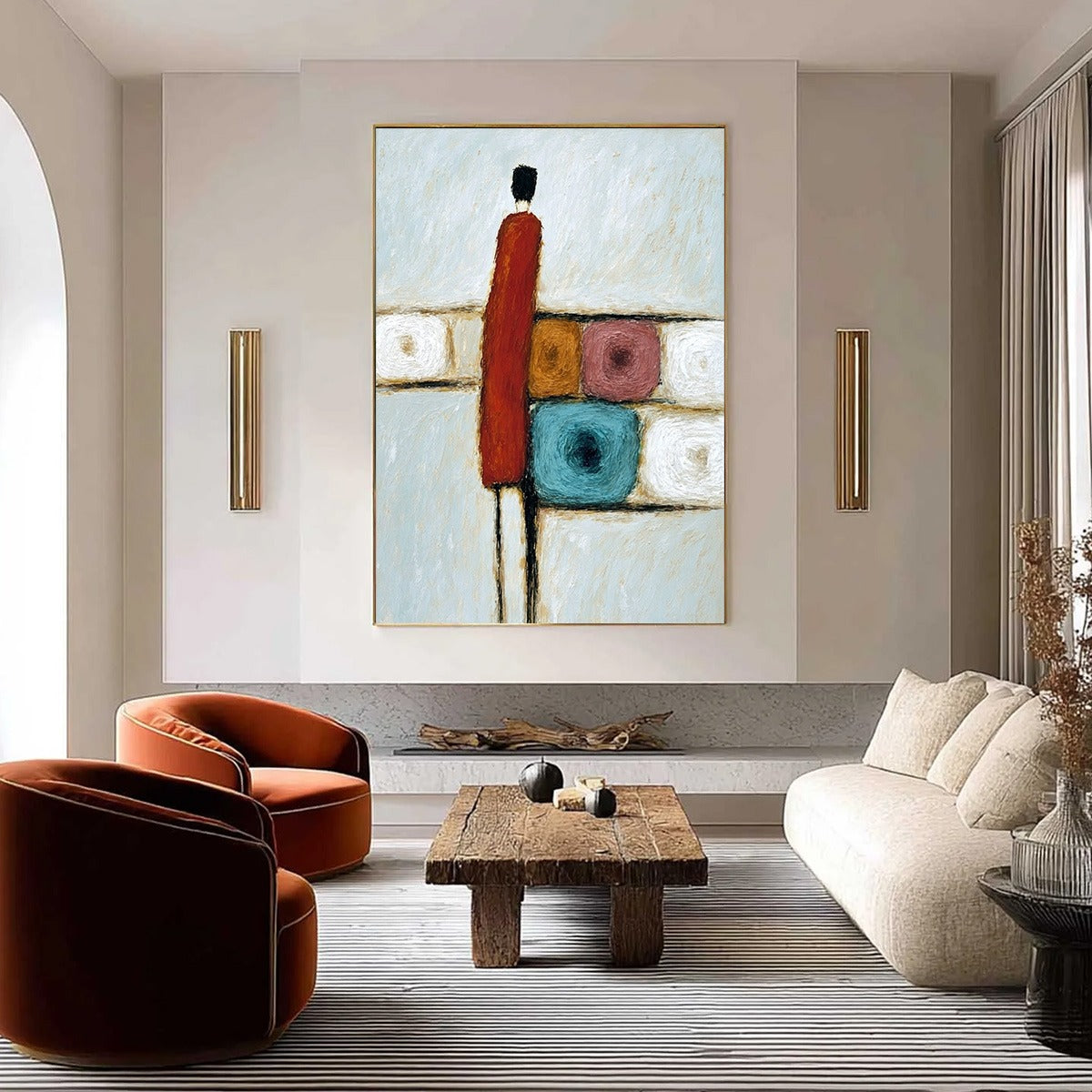 CROSSROADS: Modern Figurative Abstract Oil Painting - Image 4