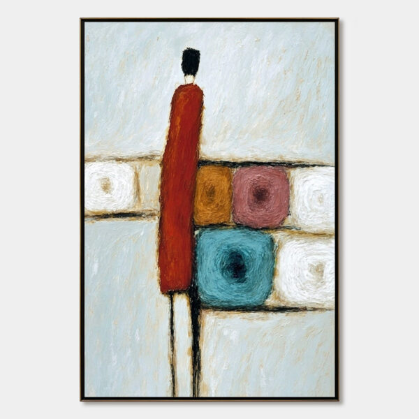 CROSSROADS: Modern Figurative Abstract Oil Painting