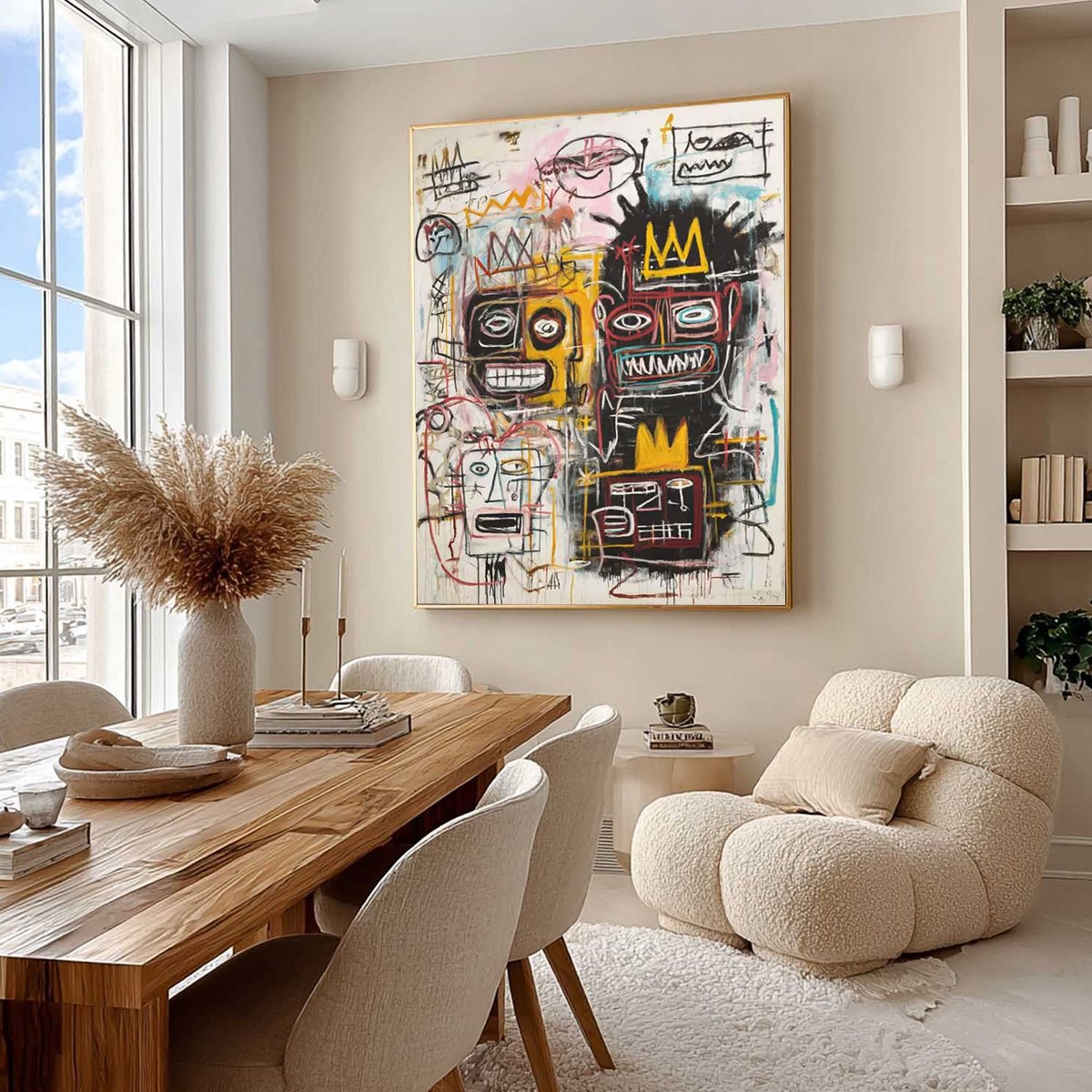 CROWNED FIGURES: Graffiti-Style Portrait Oil Painting - Image 7