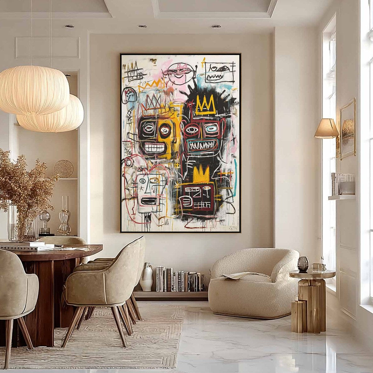 CROWNED FIGURES: Graffiti-Style Portrait Oil Painting - Image 8