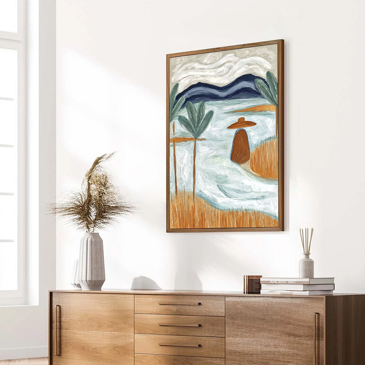 Coastal Reverie Textured Seascape Abstract Painting on Canvas - Image 8