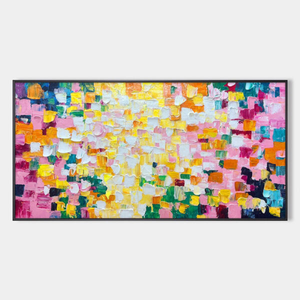 CONFETTI DREAM: Colorful Abstract Impasto Oil Painting