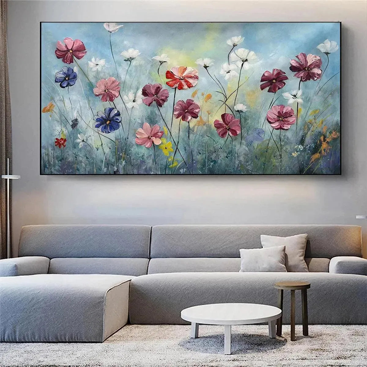 Colorful Floral Oil Painting - Vibrant Garden Art - Image 8