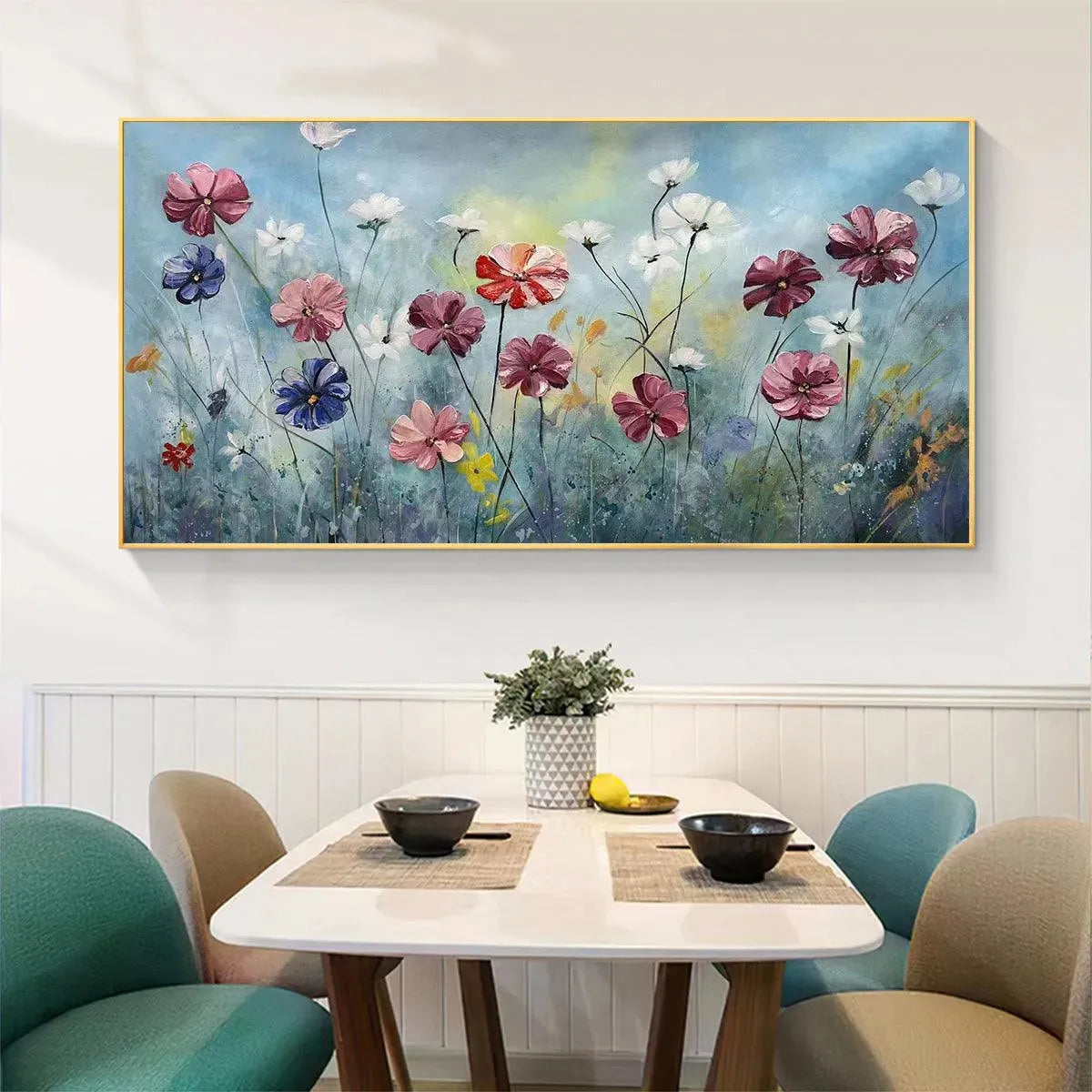 Colorful Floral Oil Painting - Vibrant Garden Art - Image 9
