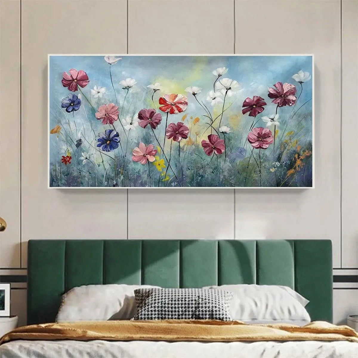 Colorful Floral Oil Painting - Vibrant Garden Art - Image 5