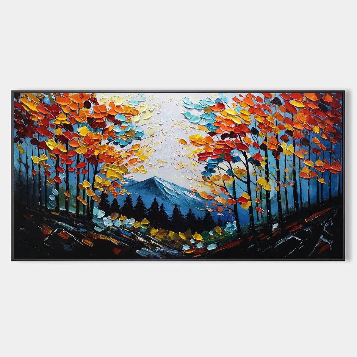 Colorful Forest Landscape Oil Painting - Autumn Vibes