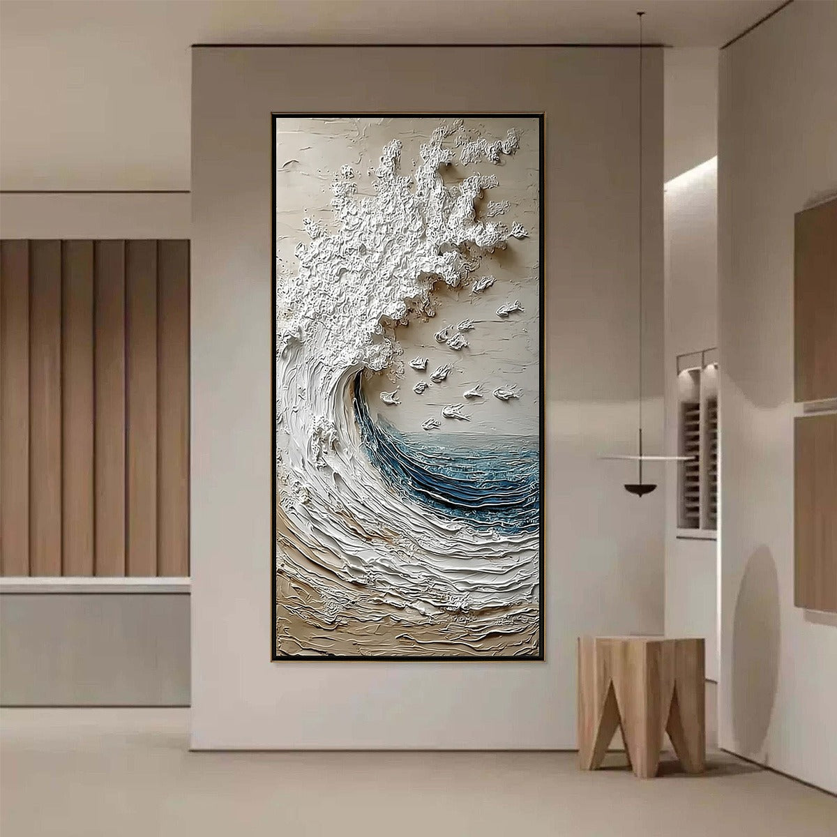 Crescendo | Textured Coastal Wave Impasto Original Oil Painting - Image 2