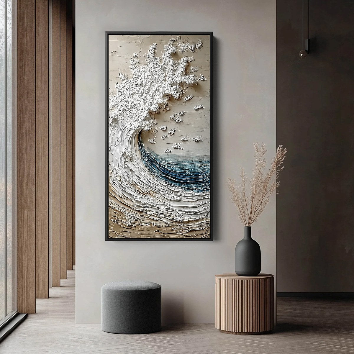 Crescendo | Textured Coastal Wave Impasto Original Oil Painting - Image 6