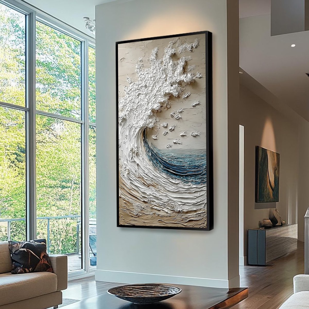 Crescendo | Textured Coastal Wave Impasto Original Oil Painting - Image 7
