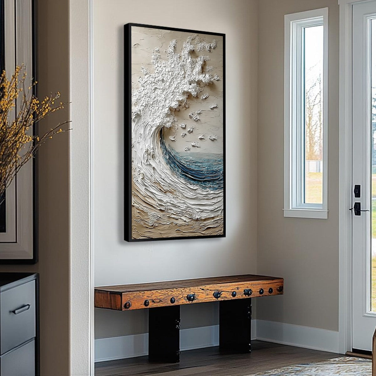 Crescendo | Textured Coastal Wave Impasto Original Oil Painting - Image 8