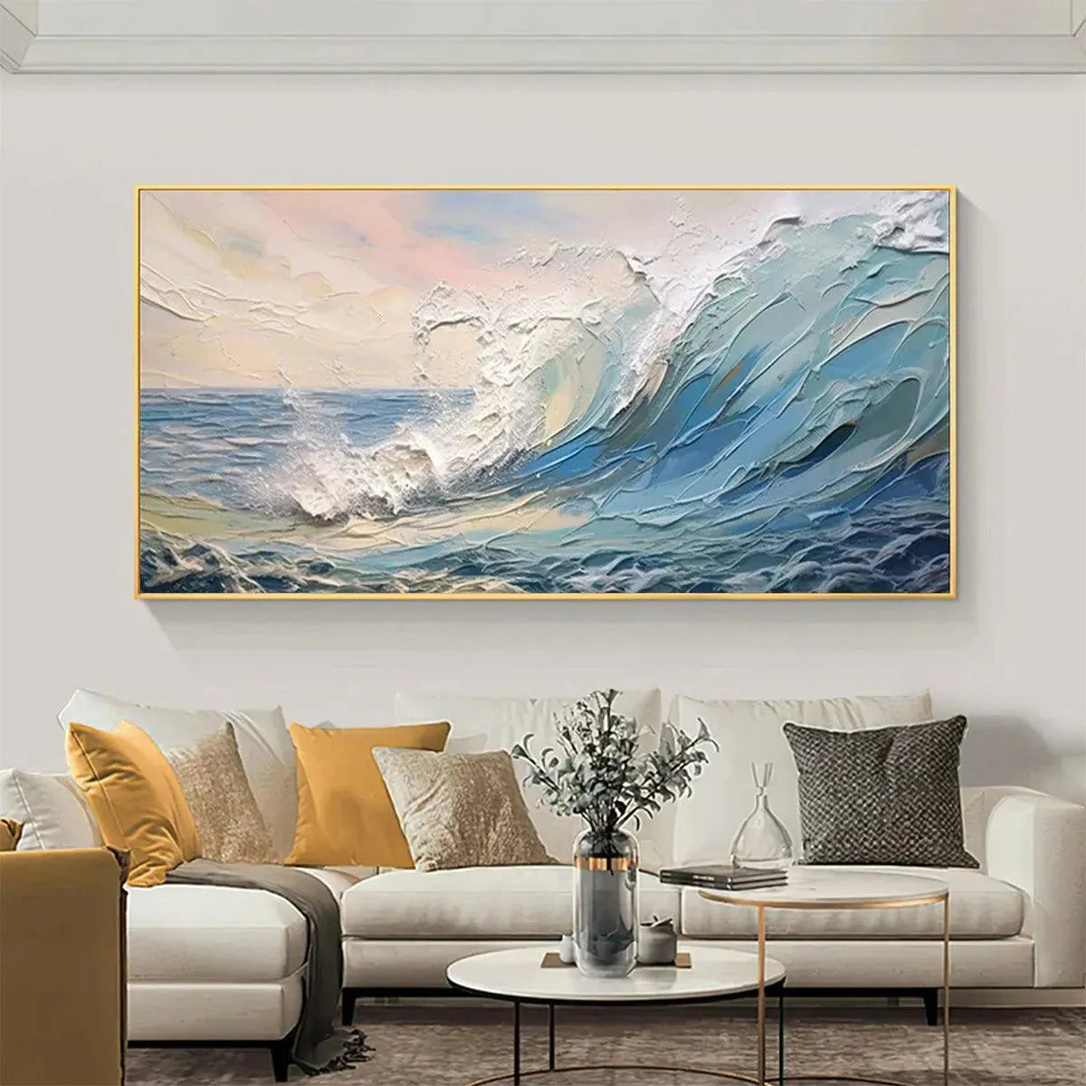 CRESTING WAVE: Textured Seascape Painting - Image 2
