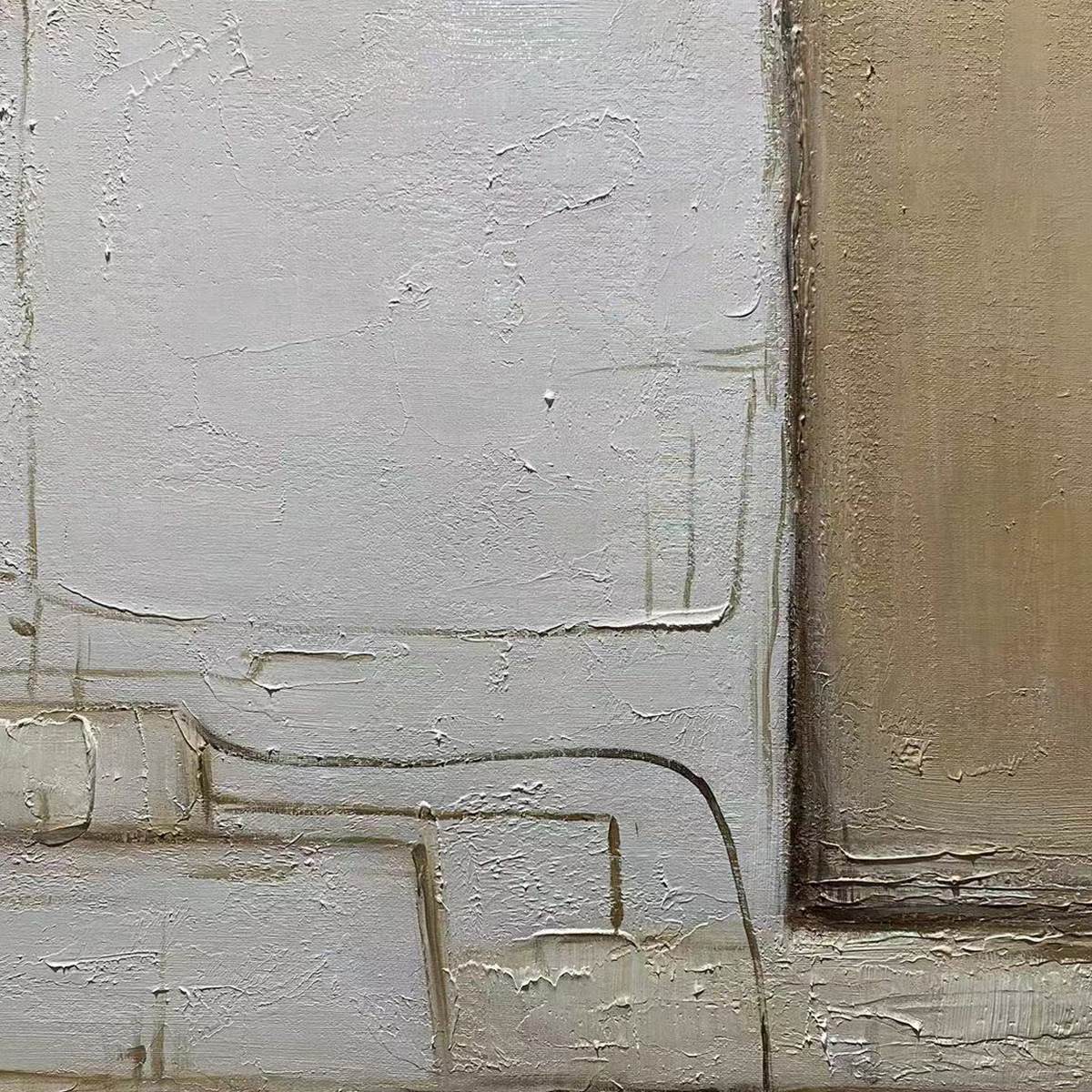 DESERT FLOW: Minimalist Abstract Textured Oil Painting - Image 3