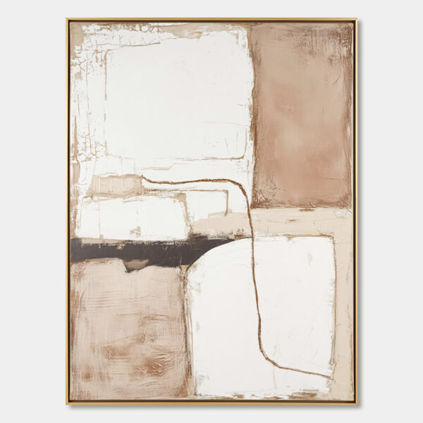 DESERT FLOW: Minimalist Abstract Textured Oil Painting