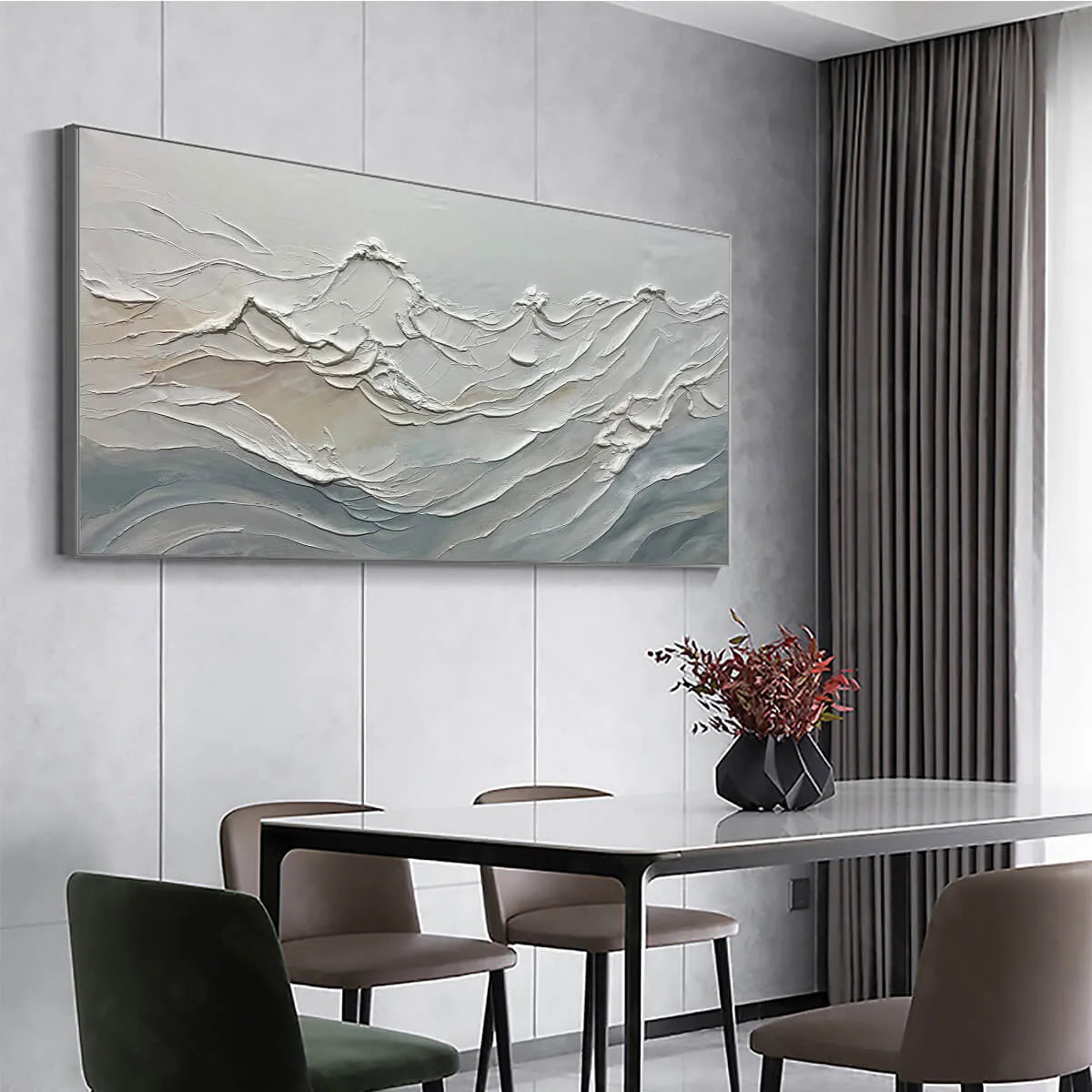 DESERT WINDS: Textured Landscape Impasto Oil Painting on Canvas - Image 4