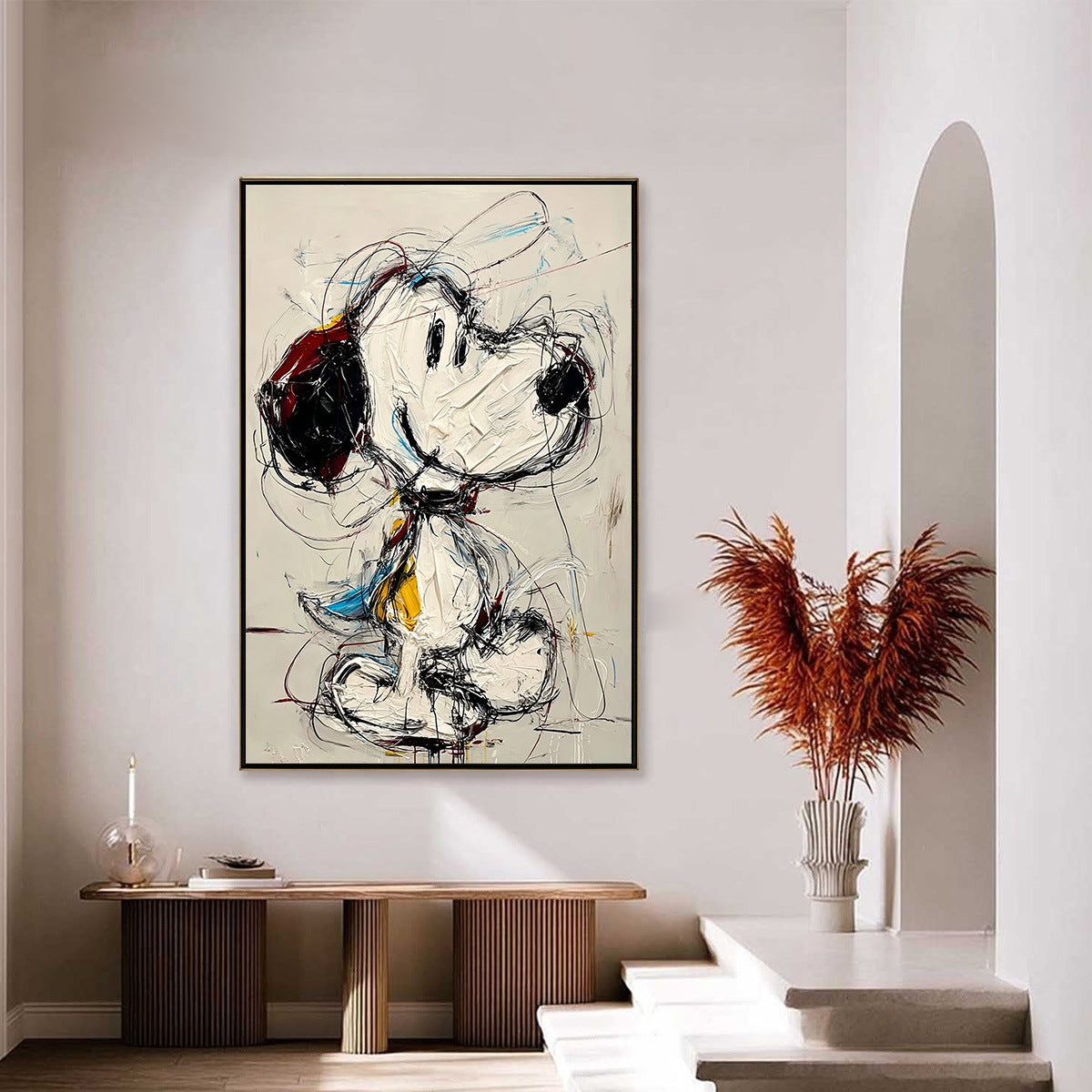 DREAMER'S DOODLE: Textured Pop Art Character Painting - Image 6