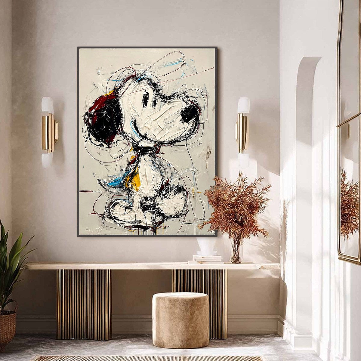 DREAMER'S DOODLE: Textured Pop Art Character Painting - Image 2