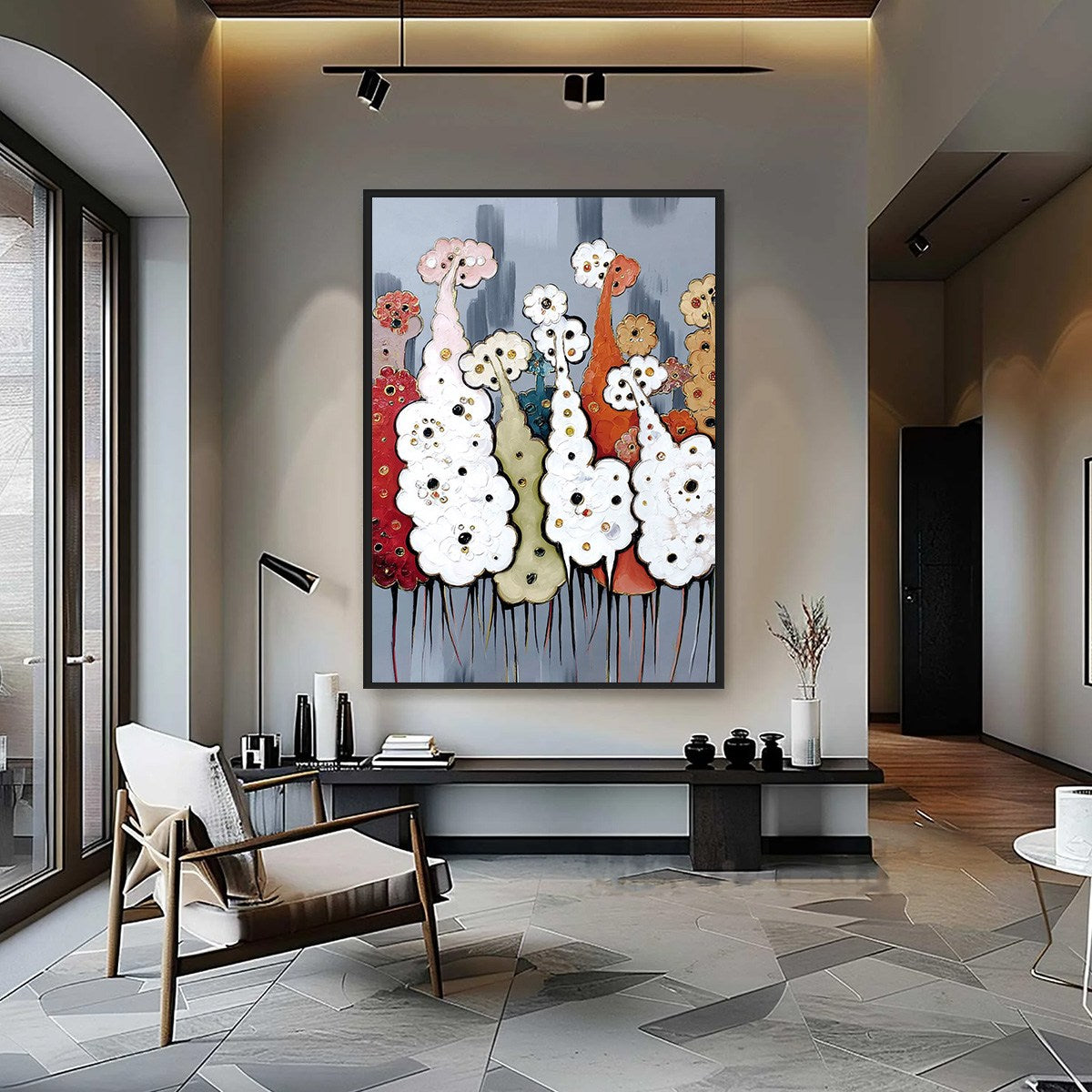DREAMWOOD GROVE: Whimsical Abstract Forest Textured Impasto Painting - Image 2