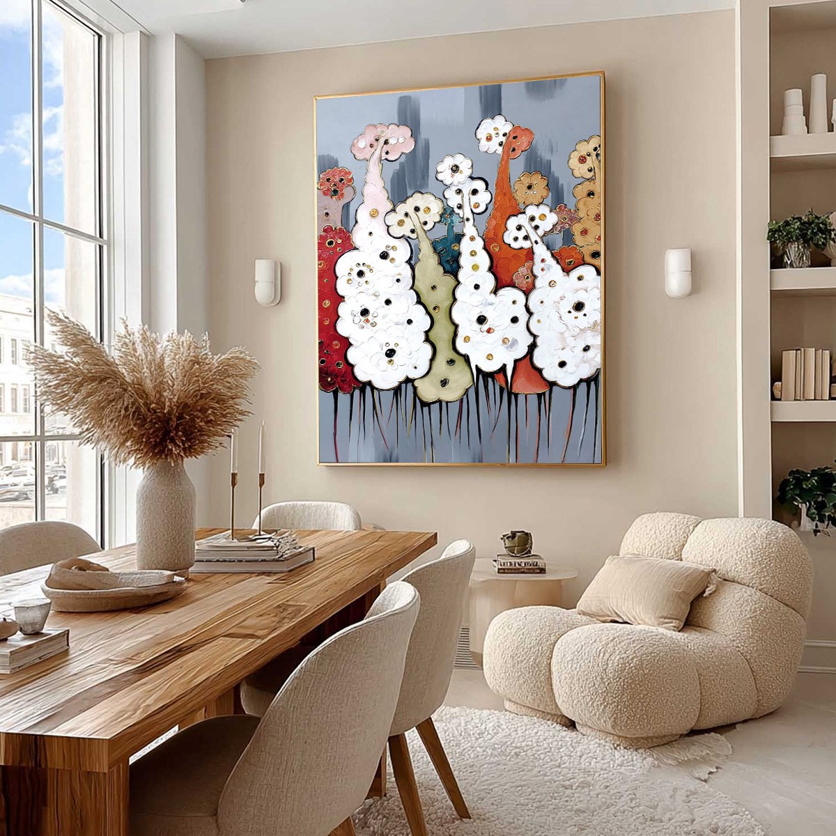 DREAMWOOD GROVE: Whimsical Abstract Forest Textured Impasto Painting - Image 7