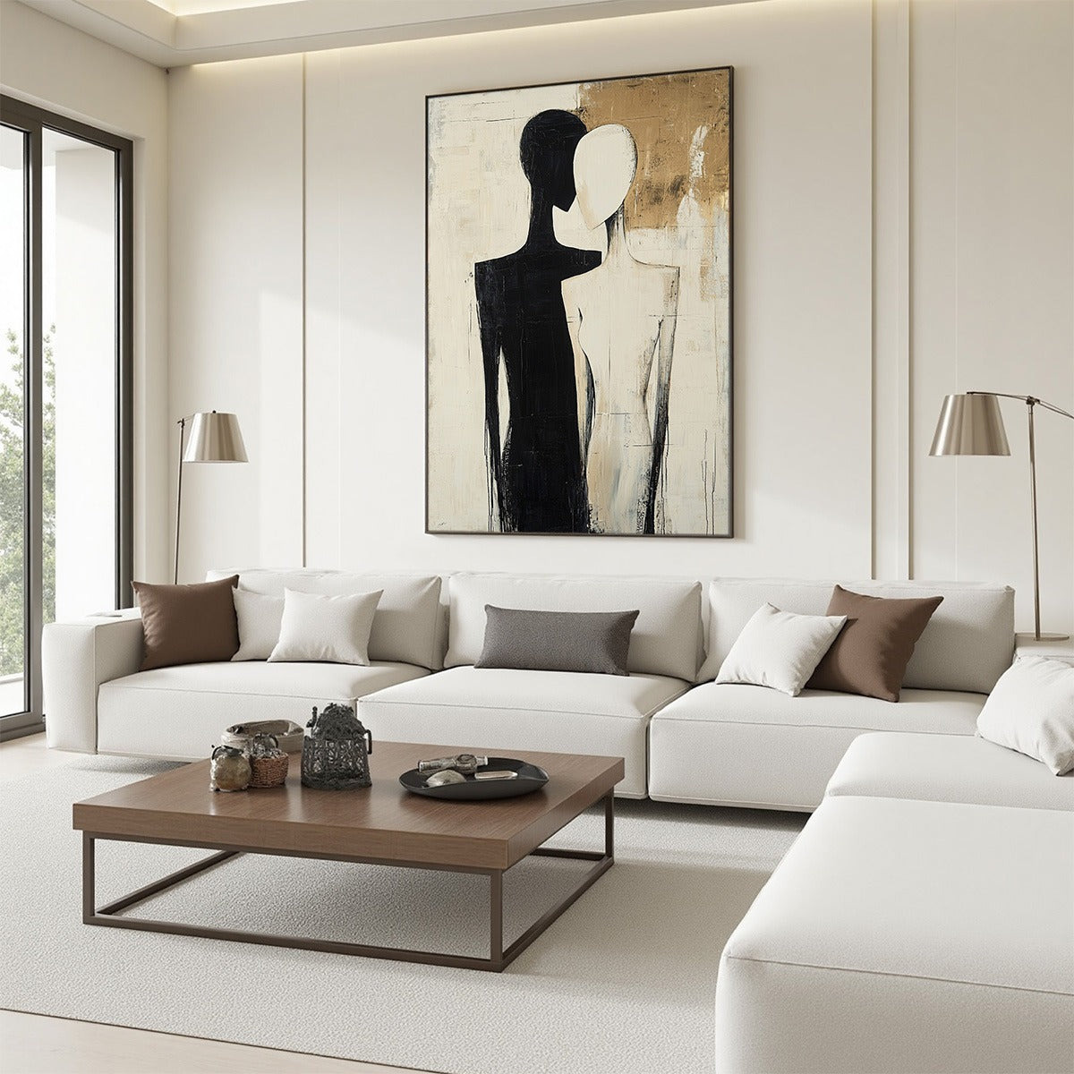 DUALITY: Abstract Figurative Textured Oil Painting - Image 4
