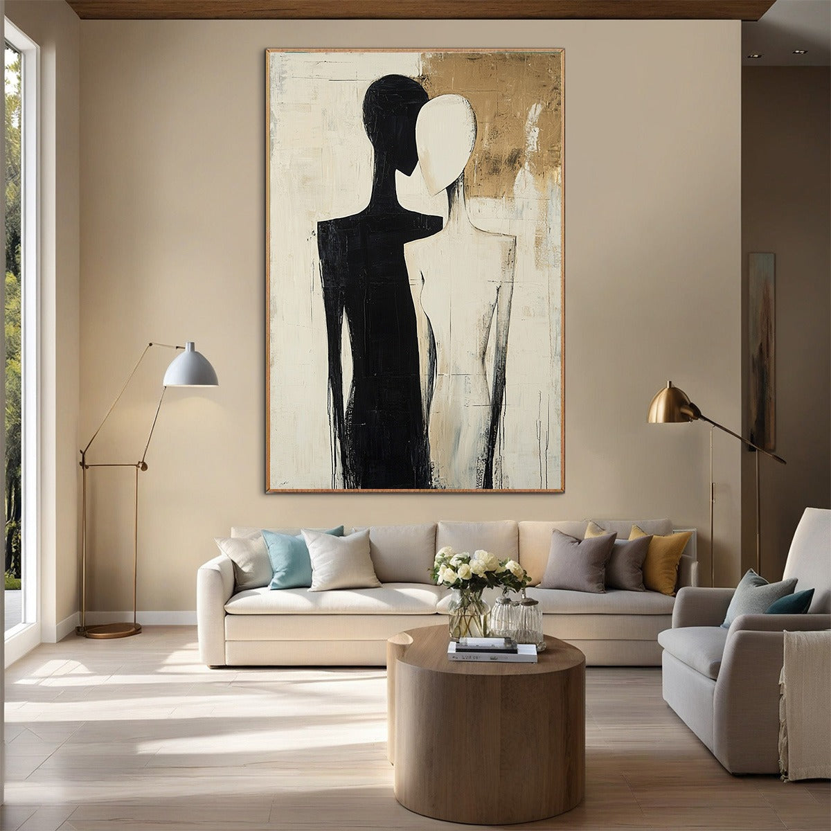 DUALITY: Abstract Figurative Textured Oil Painting - Image 7