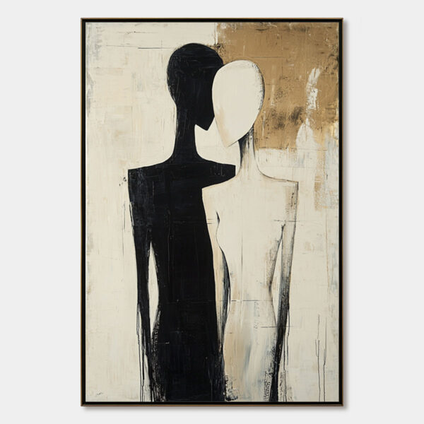 DUALITY: Abstract Figurative Textured Oil Painting