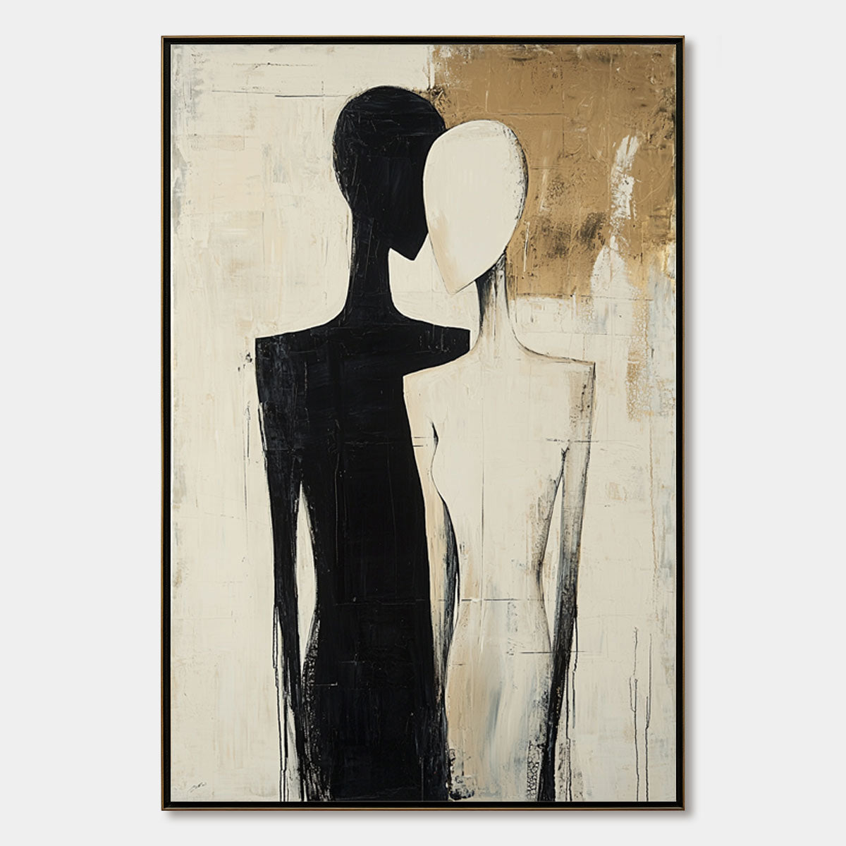 DUALITY: Abstract Figurative Textured Oil Painting