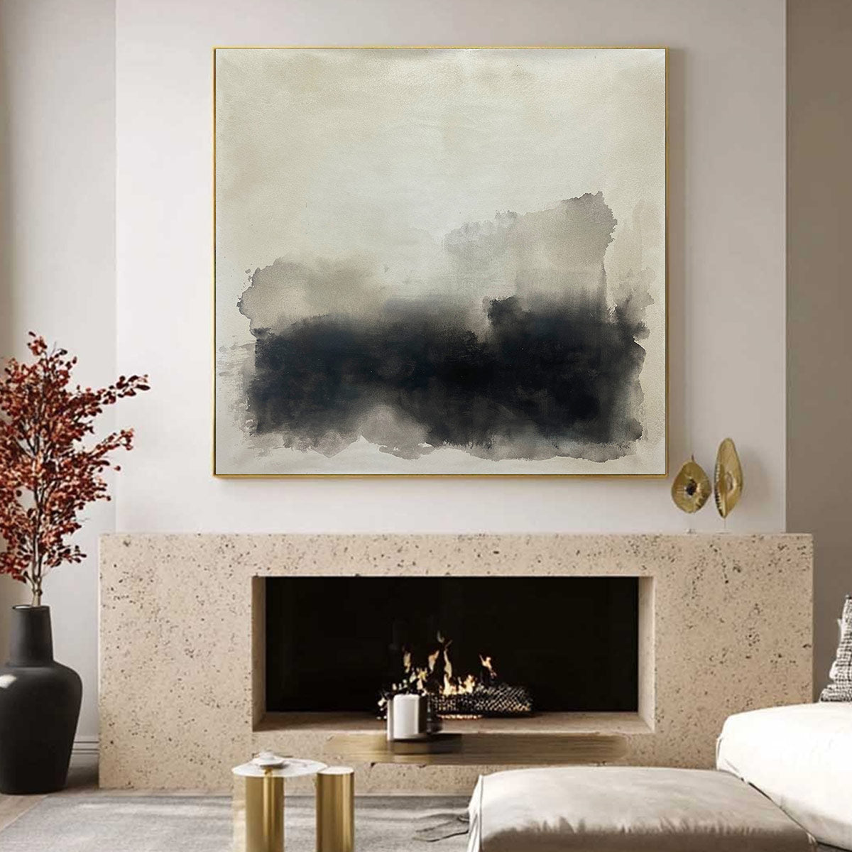 Ready to Ship | DUSK SHADOWS: Abstract Minimalist Neutral Tone - Image 2