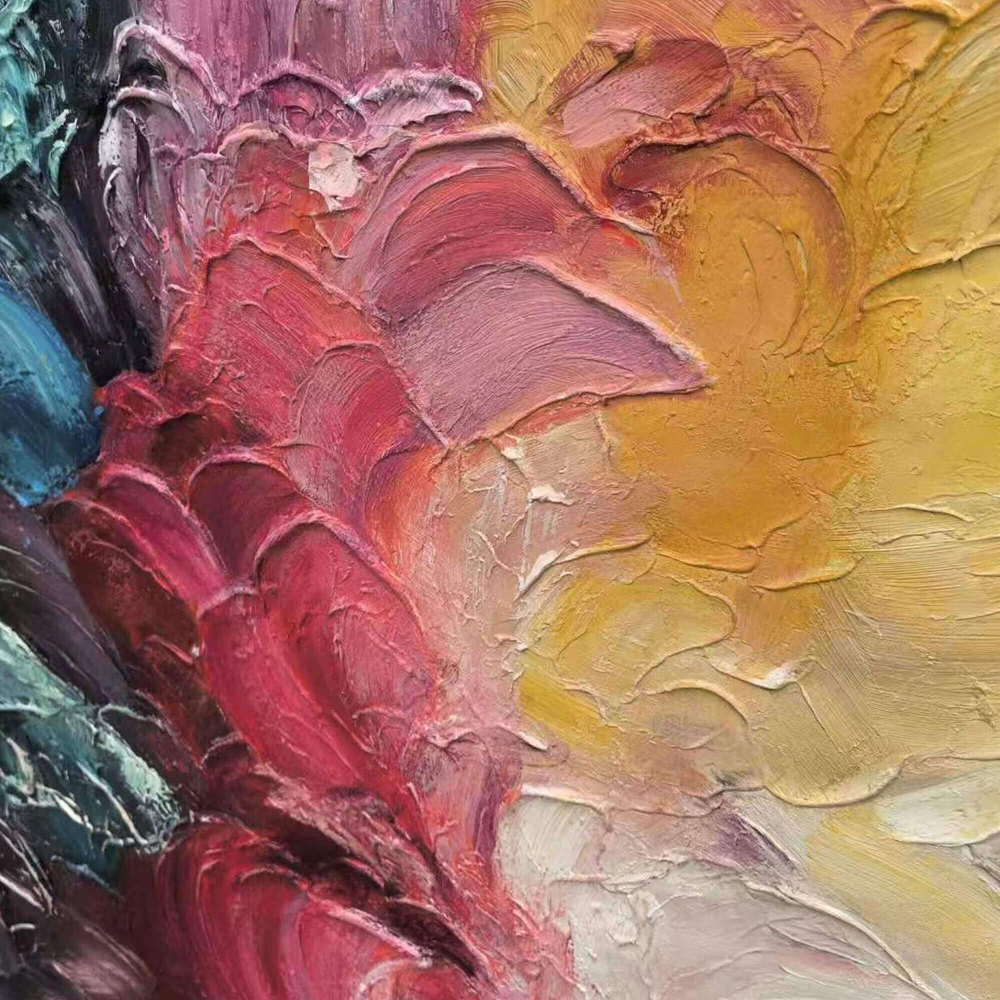 DUSK WHISPERS: Textured Abstract Impasto Oil Painting - Image 3