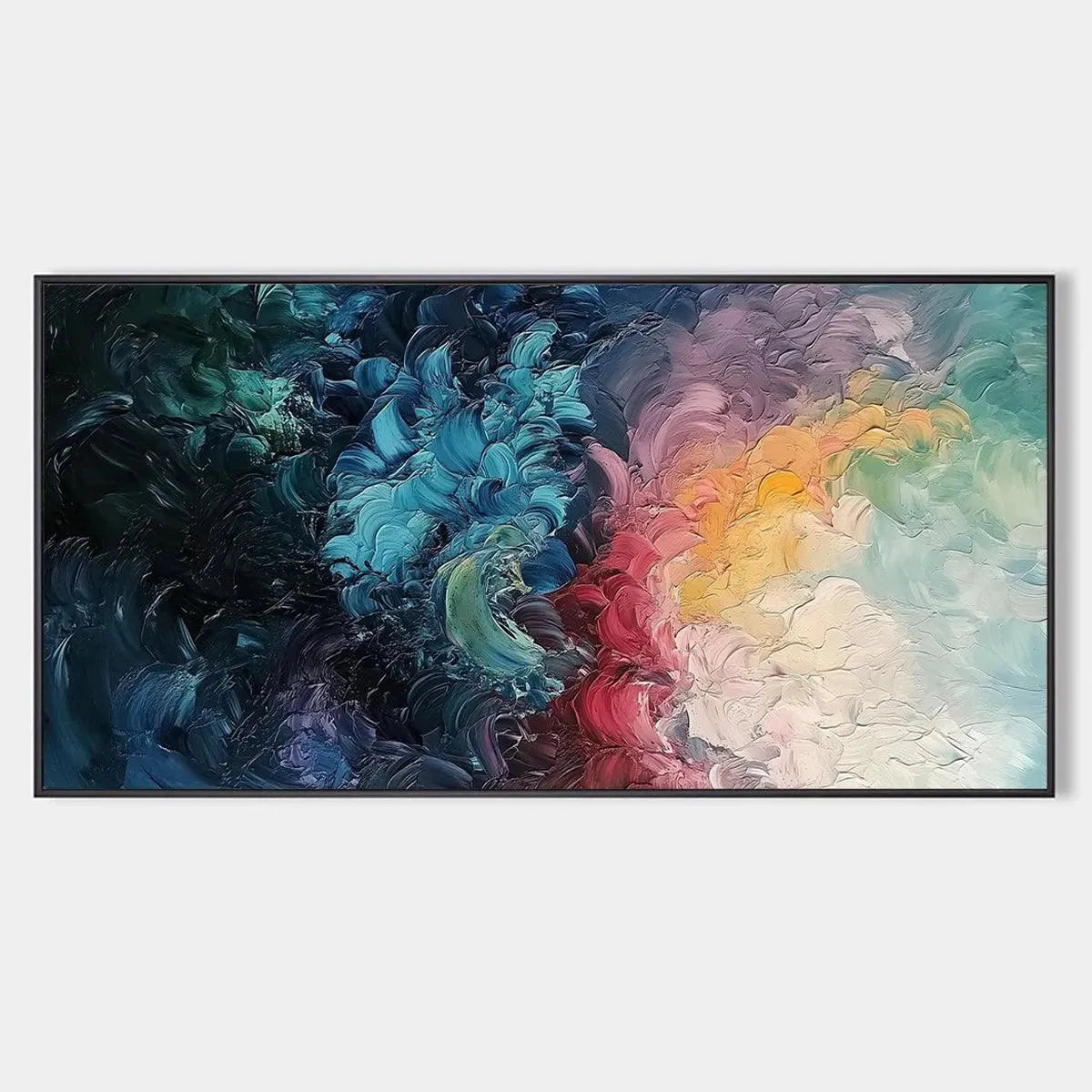 DUSK WHISPERS: Textured Abstract Impasto Oil Painting