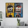 DUALITY: Vibrant Abstract Portrait Oil Painting of Two Figures