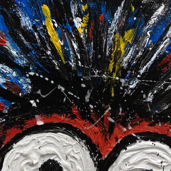DUALITY: Vibrant Abstract Portrait Oil Painting of Two Figures