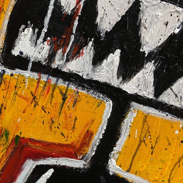 DUALITY: Vibrant Abstract Portrait Oil Painting of Two Figures