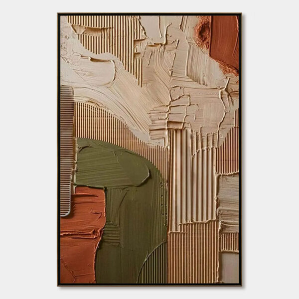 EARTHBOUND HARMONY: Textured Palette Knife Abstract Painting