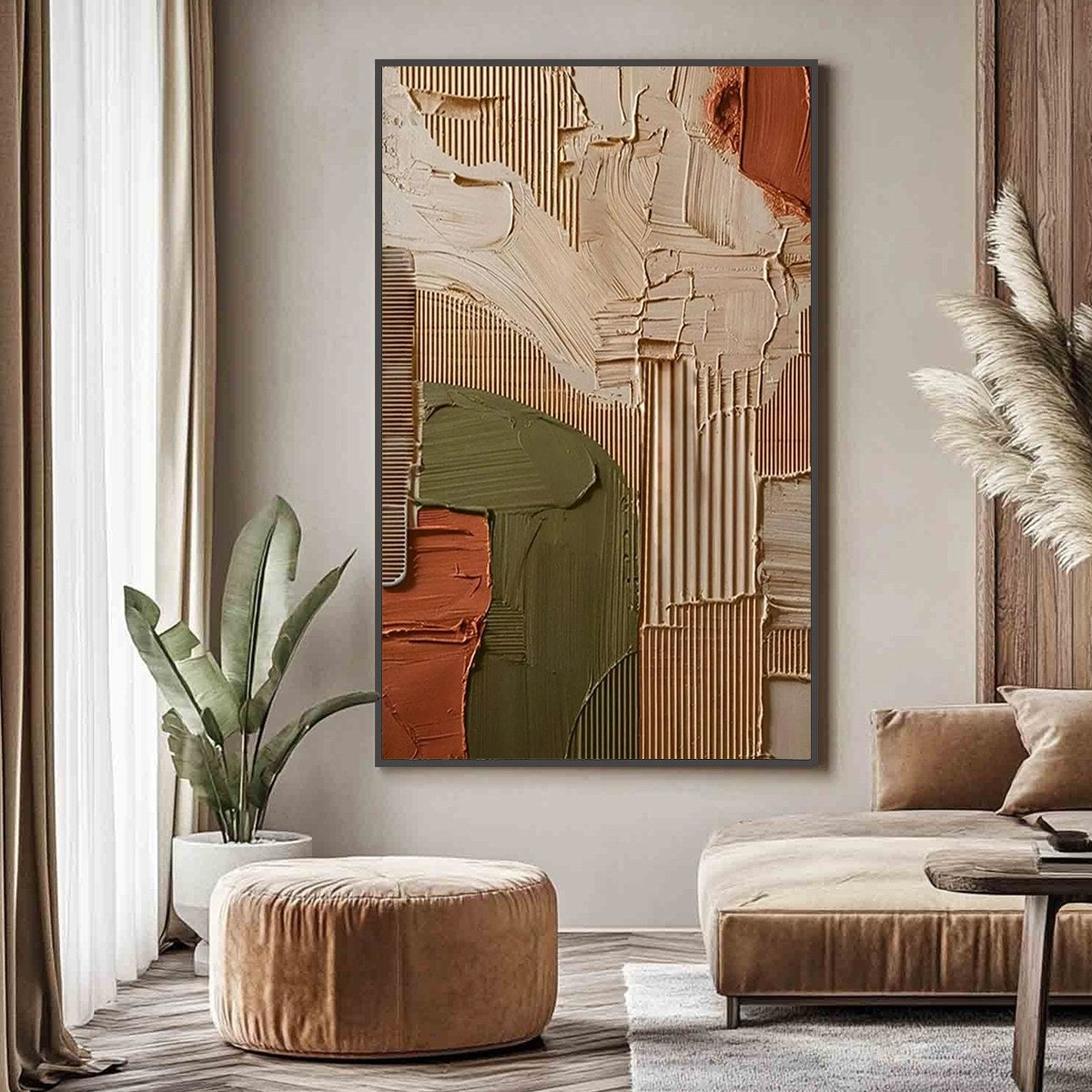 EARTHBOUND HARMONY: Textured Palette Knife Abstract Painting - Image 2