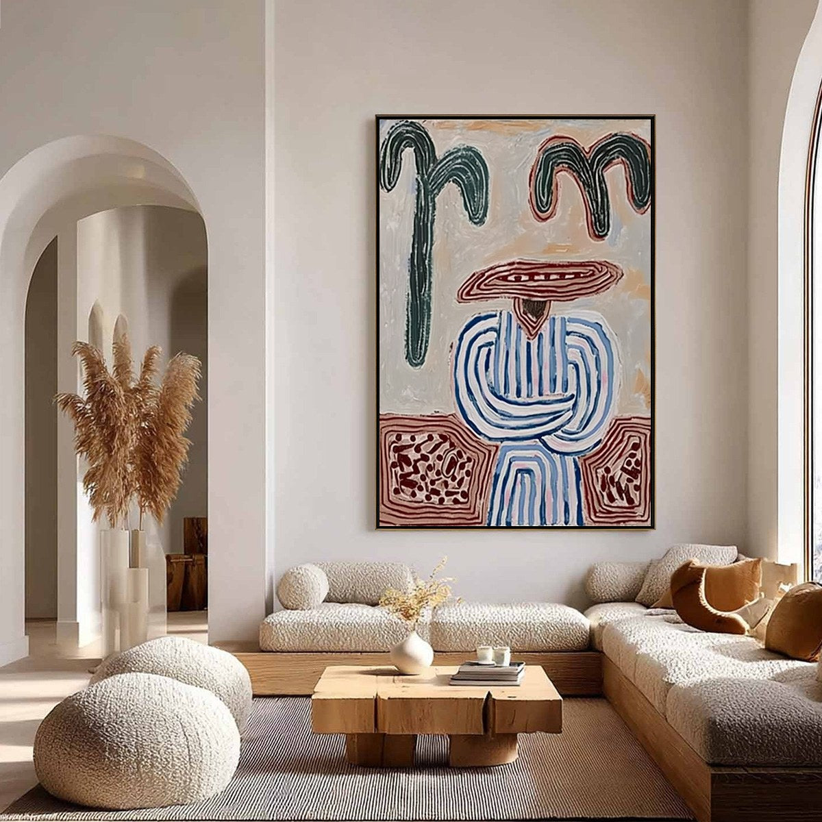 EARTHEN GUARDIAN: Wabi Sabi Abstract Figurative Wall Art - Image 4