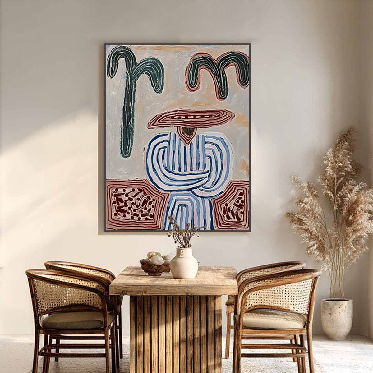 EARTHEN GUARDIAN: Wabi Sabi Abstract Figurative Wall Art - Image 2