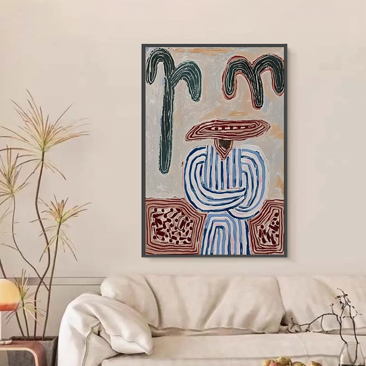 EARTHEN GUARDIAN: Wabi Sabi Abstract Figurative Wall Art - Image 6