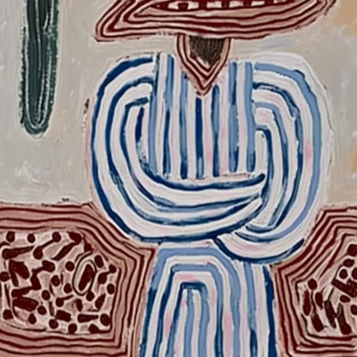 EARTHEN GUARDIAN: Wabi Sabi Abstract Figurative Wall Art - Image 5
