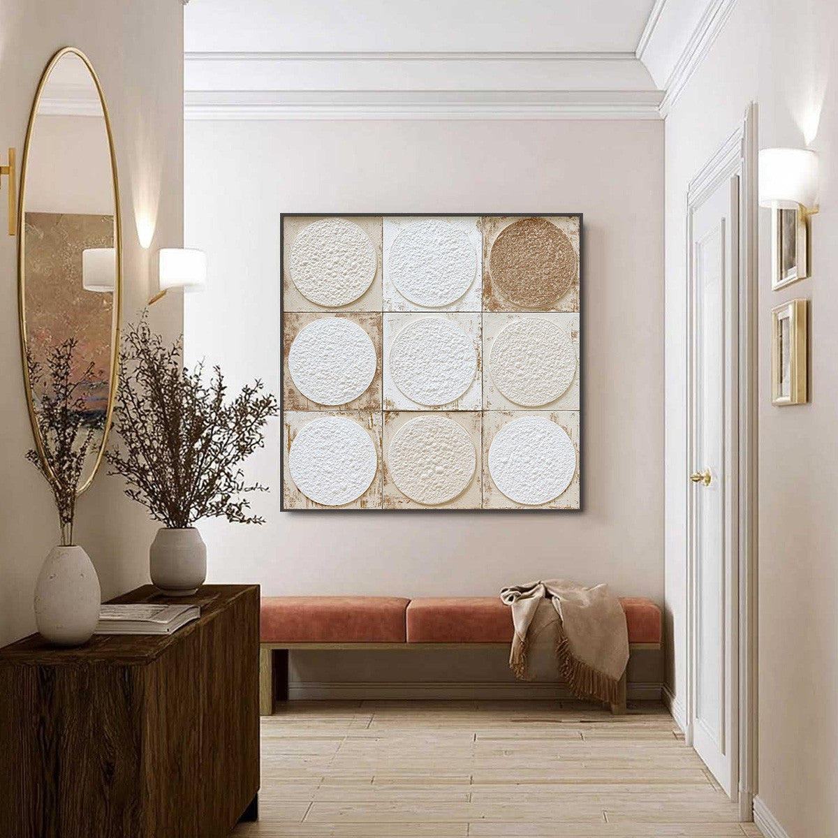 EARTHEN RHYTHM: Textured Wabi Sabi Abstract Painting for Minimalist Decor - Image 6