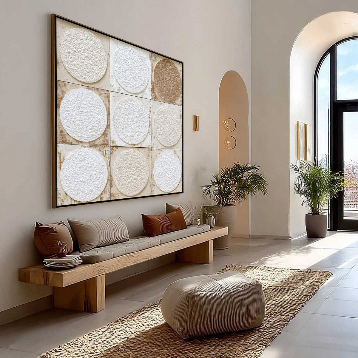 EARTHEN RHYTHM: Textured Wabi Sabi Abstract Painting for Minimalist Decor - Image 7