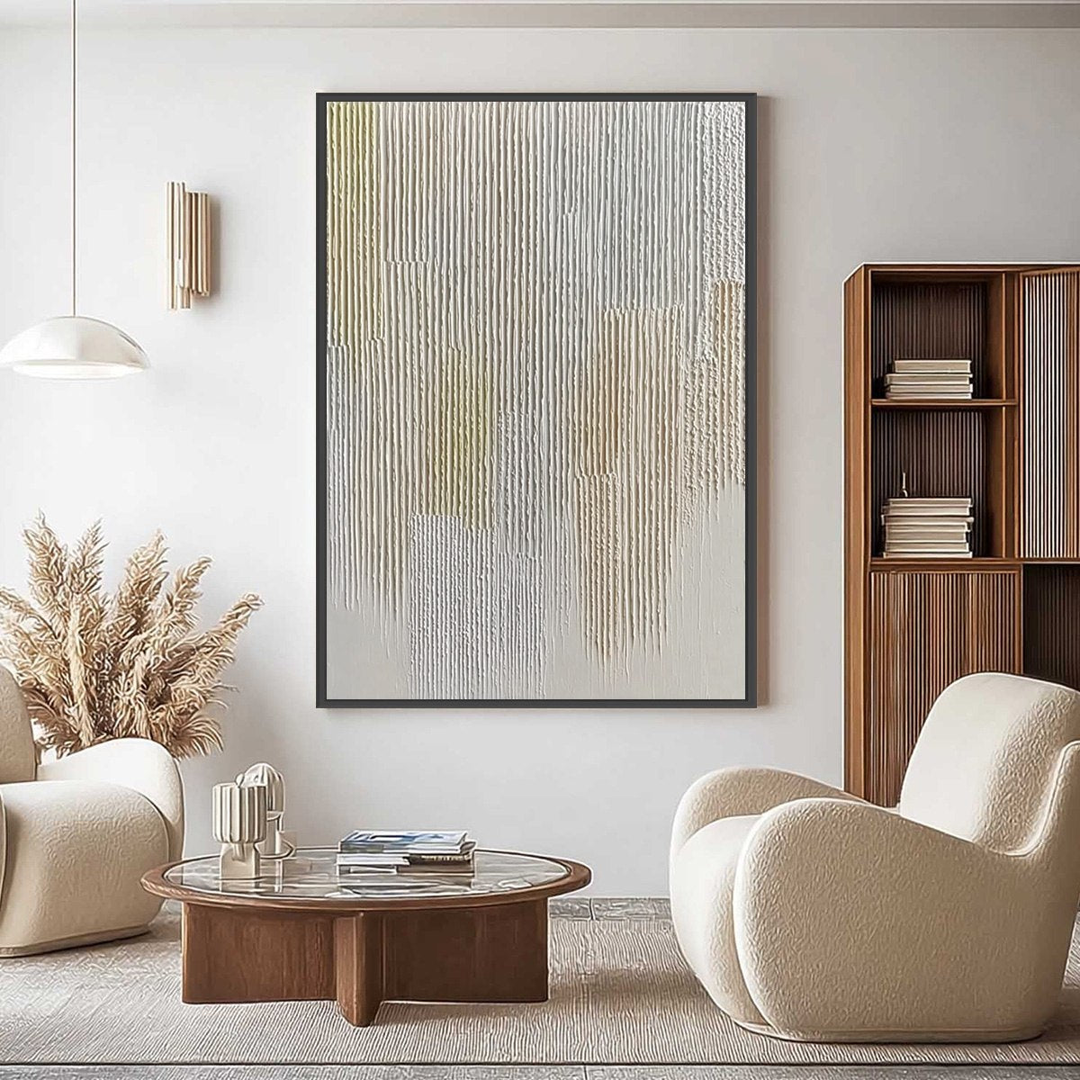 EARTHEN RHYTHM: Textured Wabi Sabi Abstract Wall Art - Image 4