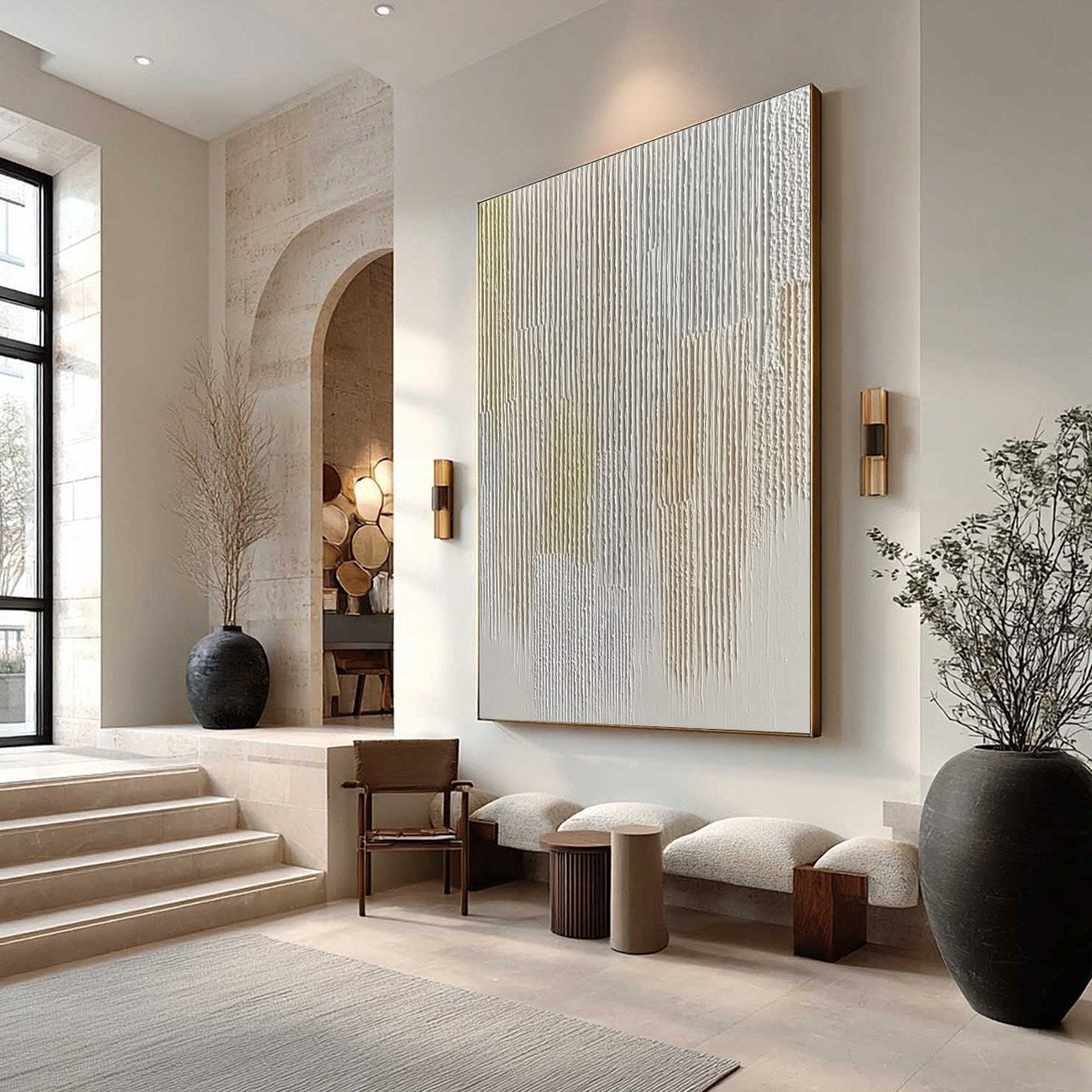 EARTHEN RHYTHM: Textured Wabi Sabi Abstract Wall Art - Image 7