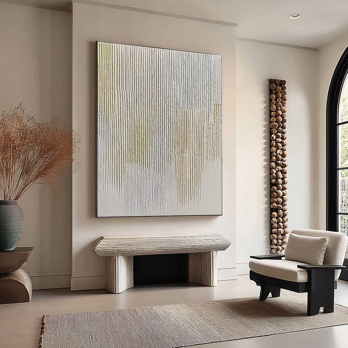EARTHEN RHYTHM: Textured Wabi Sabi Abstract Wall Art - Image 8
