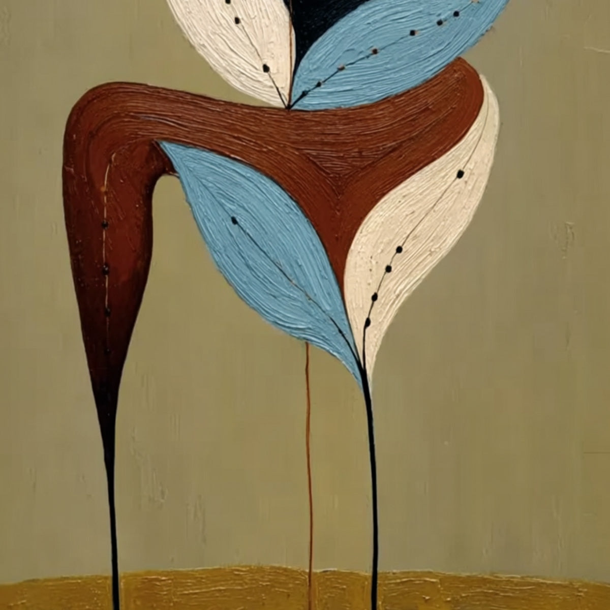 EARTHEN STEED: Textured Wabi Sabi Abstract Horse Painting - Image 5