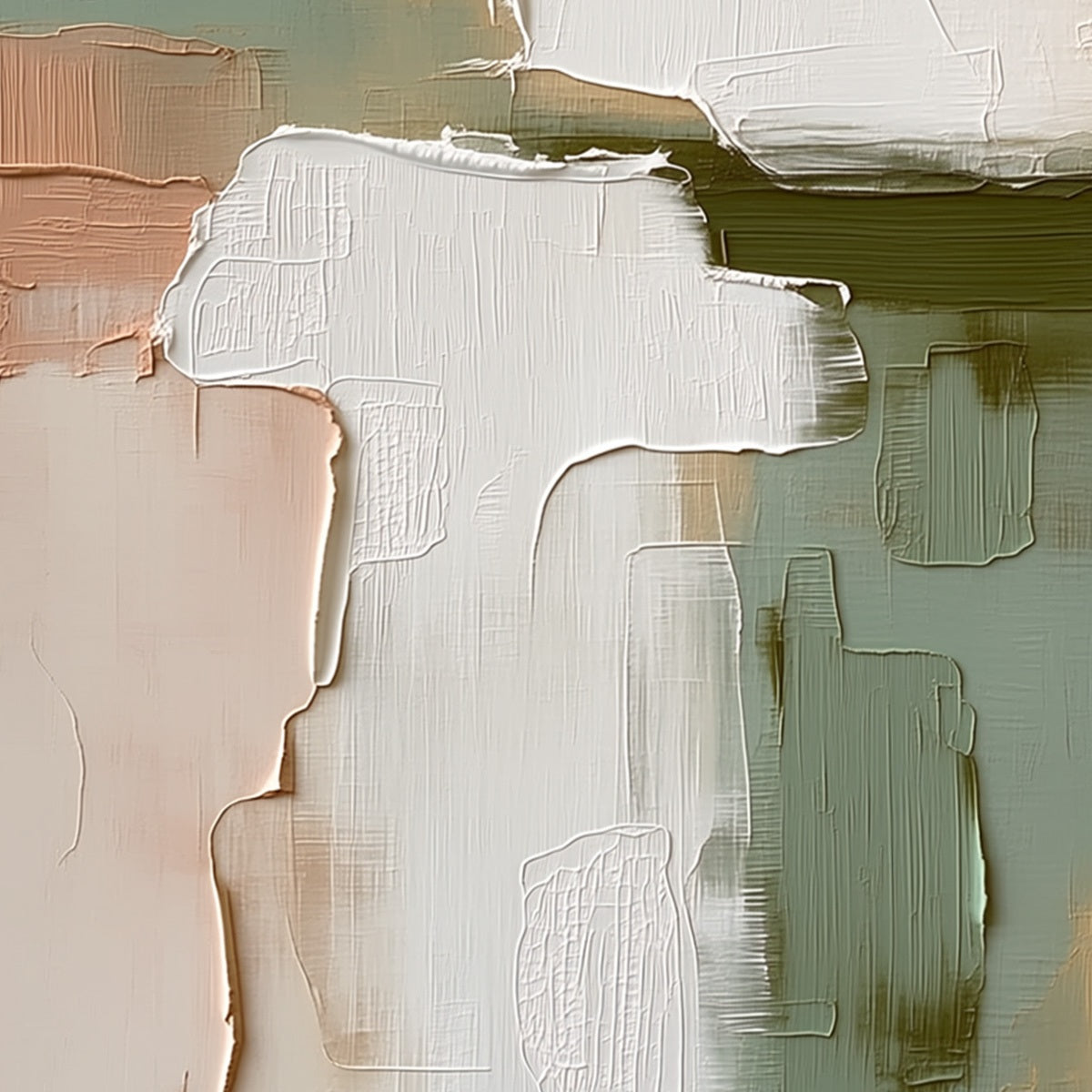 EARTHEN STRATA: Heavily Textured Wabi Sabi Abstract Oil Painting - Image 5