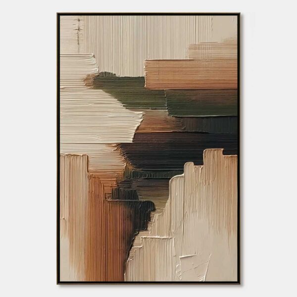 EARTHEN STRATA: Heavily Textured Wabi Sabi Abstract Painting