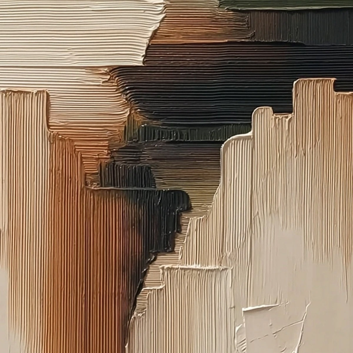 EARTHEN STRATA: Heavily Textured Wabi Sabi Abstract Painting - Image 5