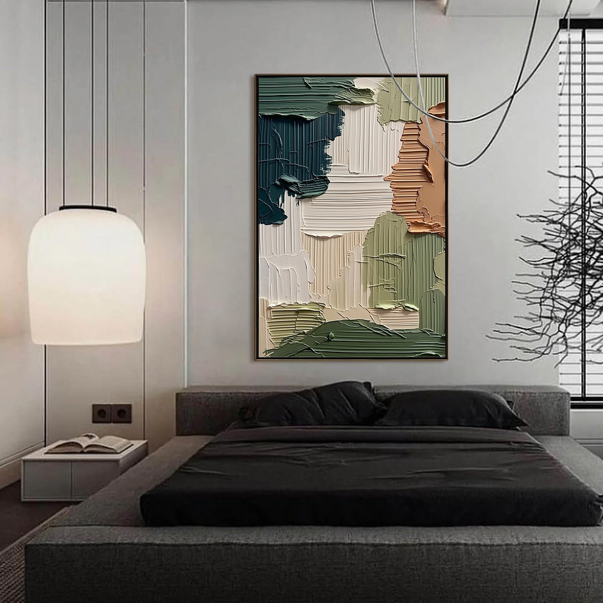 EARTHEN STRATA: Textured Wabi Sabi Abstract Impasto Wall Art - Image 4