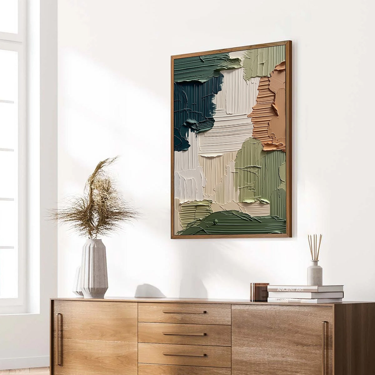EARTHEN STRATA: Textured Wabi Sabi Abstract Impasto Wall Art - Image 8