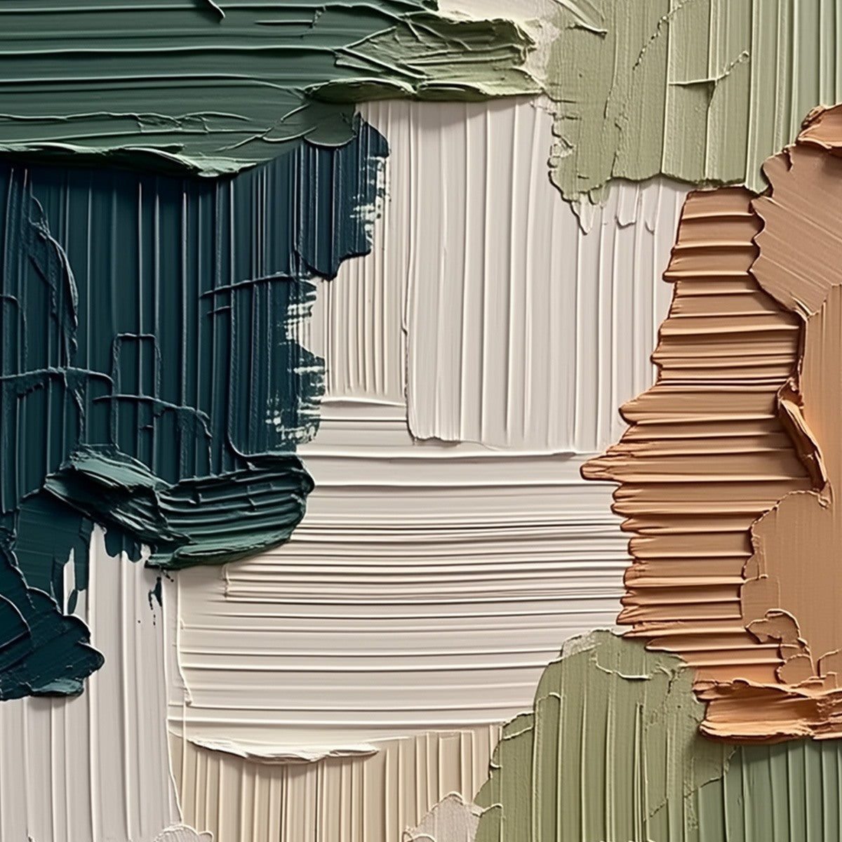 EARTHEN STRATA: Textured Wabi Sabi Abstract Impasto Wall Art - Image 3